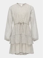 Sukienki i spódniczki dla dziewczynek - Kids ONLY Sukienka codzienna Isabella 15317147 Écru Regular Fit - miniaturka - grafika 1