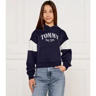 Bluzy dla dziewczynek - Tommy Hilfiger Bluza Varsity Loose fit - miniaturka - grafika 1