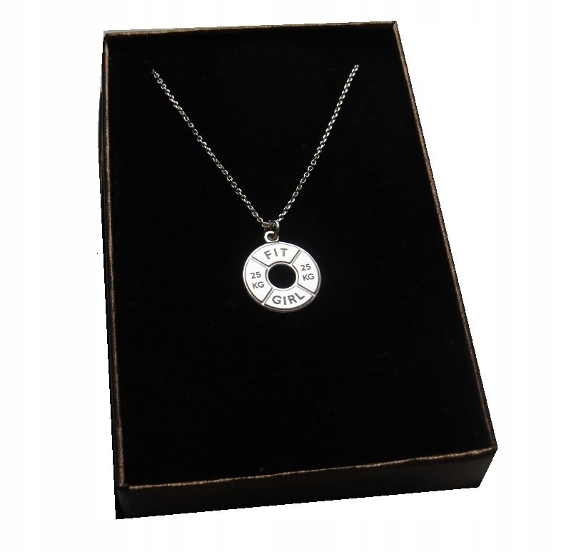 Naszyjnik CELEBRYTKA ciężarek siłownia srebro 925