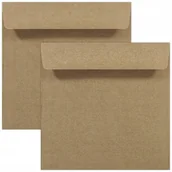 Koperty - Koperty ozdobne K4 17cm EKO Kraft brązowe - 2szt - miniaturka - grafika 1