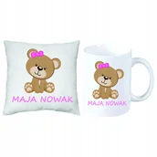 Gadżety dla niej i dla niego - Zestaw Do Przedszkola Poduszka Kubek Imię Dziecka - miniaturka - grafika 1