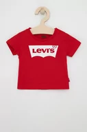 Koszulki dla chłopców - Levi's T-shirt dziecięcy kolor czerwony z nadrukiem - miniaturka - grafika 1