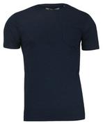 Koszulki męskie - Granatowy T-Shirt (Koszulka) z Kieszonką, Bez Nadruku - Brave Soul- Męski, 100% Bawełna - miniaturka - grafika 1
