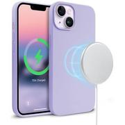 Etui i futerały do telefonów - Etui CRONG Color Cover Magnetic MagSafe do iPhone 14 Fioletowy - miniaturka - grafika 1