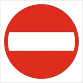 Akcesoria BHP - Znak drogowy Zakaz wjazdu, grube PCV3, format 60x60cm - miniaturka - grafika 1