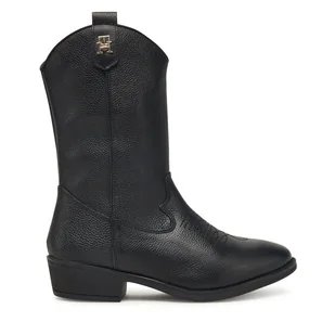 Kowbojki Tommy Hilfiger T3A6-34040-0036999 Czarny - Buty dla dziewczynek - miniaturka - grafika 1