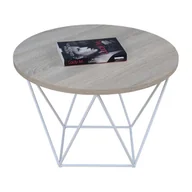 Ławy i stoliki kawowe - Stolik kawowy z białym stelażem dąb sonoma Z1-G09 - miniaturka - grafika 1