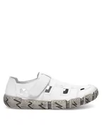 Półbuty damskie - Rieker Półbuty L0362-80 Biały - miniaturka - grafika 1