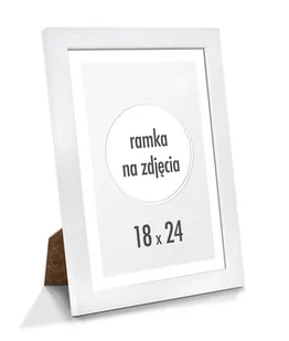 RAMKA NA ZDJĘCIA 18x24 cm B5 ramki biała drewniana - Ramki na zdjęcia - miniaturka - grafika 1