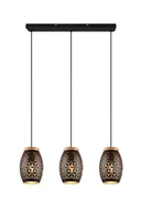 Lampy sufitowe - Bidar lampa wisząca 3xE27 czarna R31573080 - miniaturka - grafika 1