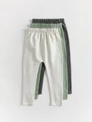 Spodenki dla niemowląt - Reserved - Bawełniane legginsy 3 pack - ciemnoszary - miniaturka - grafika 1