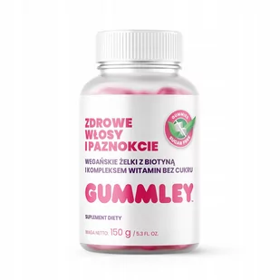 Gummley, Włosy I Paznokcie Żelki Z Biotyną Bez Cukru, 150g - Włosy, skóra, paznokcie - miniaturka - grafika 1