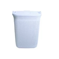 Kosze na bieliznę - Brudniak 52 l Twist biały - miniaturka - grafika 1