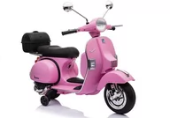 Pojazdy elektryczne dla dzieci - LEAN CARS Skuter Na Akumulator Vespa Różowy 2663 - miniaturka - grafika 1