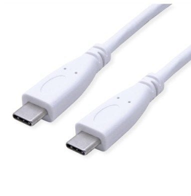 VALUE Kabel USB 3.2 Gen 2, PD Power Delivery 20V5A, z Emark, C-C, M/M, biały, 1 m