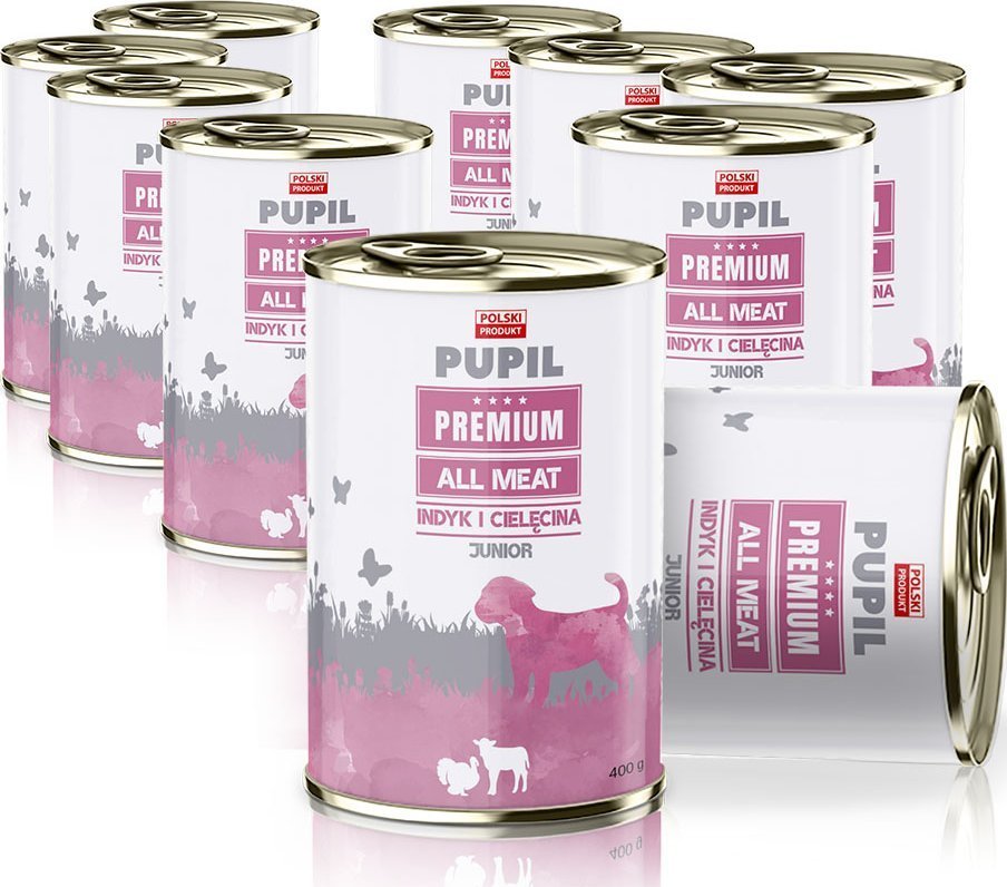 Pupil Premium Karma mokra dla psa PUPIL Premium All Meat JUNIOR indyk i cielęciną 10 x 400 g