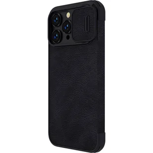 Nillkin Qin Leather Pro Case etui iPhone 14 Pro Max osłona na aparat kabura pokrowiec obudowa z klapką czarny - Etui i futerały do telefonów - miniaturka - grafika 3