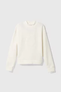 Bluzy dla dziewczynek - Pepe Jeans bluza dziecięca kolor biały z aplikacją - grafika 1