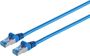 Kabel sieciowy patch S/CONN, kat. 6A, S/FTP, PIMF, bezhalogenowy, GHMT-CERTIFIED, niebieski, 1,5 m (75711-A1.5B) - Kable miedziane - miniaturka - grafika 1