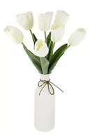 Sztuczne kwiaty - Real-Touch tulipany w wazonie, sztuczny bukiet tulipanów, pojedyncze kwiaty, dekoracja wiosenna, dekoracja wielkanocna, dekoracja środkowa, jedwabny kwiat, sztuczny tulipan, dekoracja stołu, - miniaturka - grafika 1