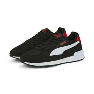 Młodzieżowe buty sportowe Graviton PUMA Black White Red - Buty trekkingowe dziecięce - miniaturka - grafika 1
