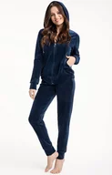 Piżamy damskie - Damski dres welurowy granatowy 309, Kolor granatowy, Rozmiar XL, Luna - Primodo.com - miniaturka - grafika 1