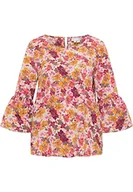 Bluzki damskie - usha Bluzka damska 10124080, wełna biała wielokolorowa_1, M, Wełna biała, wielokolorowa_1, M - miniaturka - grafika 1