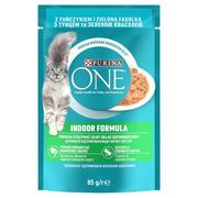 Mokra karma dla kotów - PURINA ONE - Indoor formula mokra karma dla dorosłych kotów tuńczyk - miniaturka - grafika 1