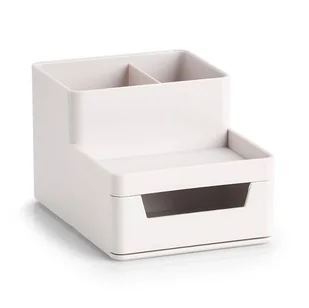 Organizer na biurko z plastiku, 11,2 x 15,5 x 9,5 cm - Meble modułowe i akcesoria - miniaturka - grafika 1