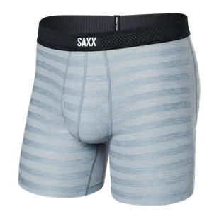 Bokserki męskie chłodzące / sportowe z rozporkiem SAXX DROPTEMP COOL Boxer Brief Fly – błękitne - Majtki męskie - miniaturka - grafika 1