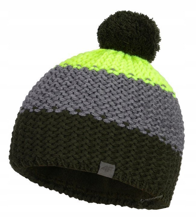 4F JUNIORSKA GRUBA CZAPKA ZIMOWA WEĹNIANA WEĹNA