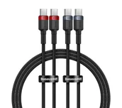 Kable USB - Baseus Cafule USB-C do USB-C 100W 1m 2szt Czerwono-czarny Szaro-czarny - miniaturka - grafika 1