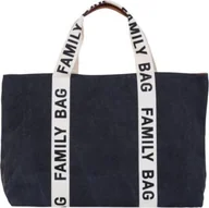 Torby i organizery dla mam - Childhome Childhome Torba Family Bag Signature Czarna - miniaturka - grafika 1