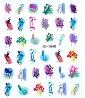 Ozdoby do paznokci - Naklejki 3D na paznokcie twarze line art JO-1840 - miniaturka - grafika 1