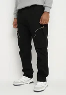 Spodnie męskie - Czarne Spodnie Cargo z Bawełny z Kieszeniami Aliria - miniaturka - grafika 1