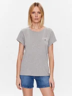 Koszulki i topy damskie - Tommy Hilfiger T-Shirt UW0UW04525 Szary Regular Fit - miniaturka - grafika 1