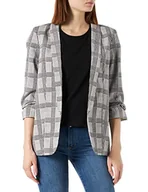 Marynarki i żakiety damskie - PIECES blezer damski, Black/Aop:check, L - miniaturka - grafika 1