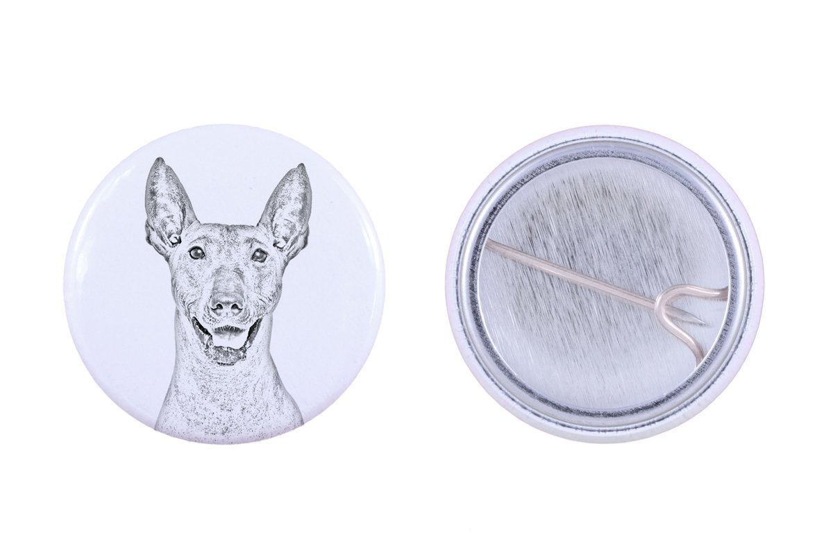 Nagi pies meksykański, Bezwłosy pies Azteków, Xoloitzquintle - przypinka z twoim psem, dodaj własne foto, marka Art-Dog