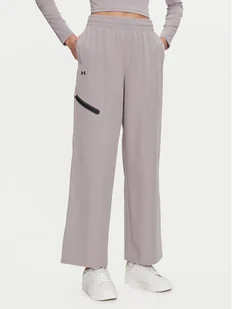 Under Armour Spodnie materiałowe Unstoppable 1388857 Szary Wide Leg - Spodnie damskie - miniaturka - grafika 1