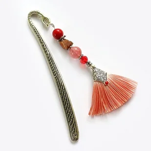 Turmalin arbuzowy i koral zakładka - Zakładki do książek - miniaturka - grafika 1