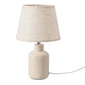 Lampy stojące - Candellux lampka stołowa MORI ceram. popielata 1xE14 40W abażur kość słoniowa - miniaturka - grafika 1