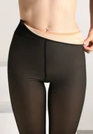 Rajstopy - Czarne Gładkie Rajstopy z Wewnętrznym Ociepleniem Emitharia - miniaturka - grafika 1