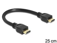 Kable komputerowe i do monitorów - Delock KABEL HDMI-HDMI V1.4 HIGH SPEED ETHERNET 0.25M (AKDEKVH00000004) - miniaturka - grafika 1