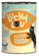 Mokra karma dla kotów - Lucky Lou Lifestage Adult Drób i pstrąg puszka 400g - miniaturka - grafika 1