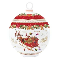 Pojemniki kuchenne - Easy life Pojemnik Na Ciastka Porcelanowy Christmas Memories Biało-Czerwony Wh - miniaturka - grafika 1
