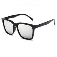 Okulary przeciwsłoneczne - Stylowe okulary przeciws��oneczne UV 400 - klasyczny design SREBRNE / Meaven - miniaturka - grafika 1