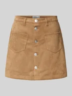 Spódnice - Spódnica mini o dopasowanym kroju z jednorzędową listwą guzikową model ‘AMAZING-STINA’ - miniaturka - grafika 1