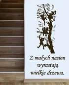 Pomoce naukowe - Naklejka: Z małych nasion wyrastają wielkie drzewa - miniaturka - grafika 1