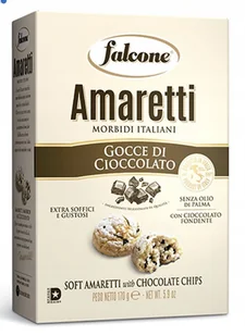 Ciasteczka amaretti 170g - Falcone z czekoladą miękkie - Ciastka - miniaturka - grafika 1
