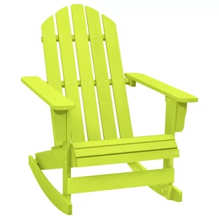 vidaXL Lumarko Ogrodowy fotel bujany Adirondack, lite drewno jodłowe, zielone! 315886 - Fotele i krzesła ogrodowe - miniaturka - grafika 1